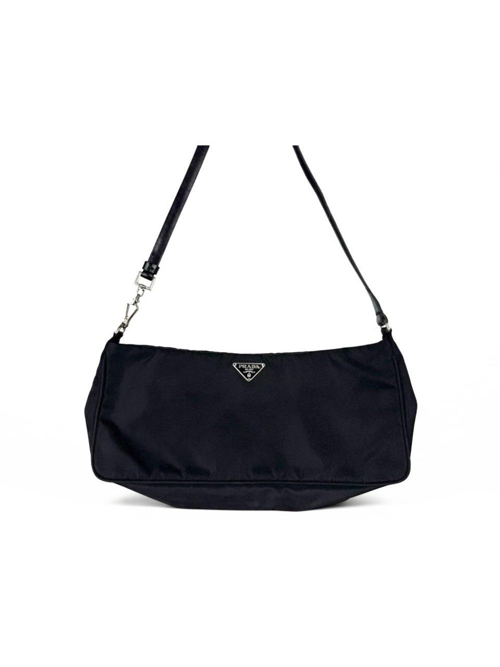 PRADA!⭐️RARE VINTAGE! Prada Black Clip Nylon and leather Bag! Offers welcome!